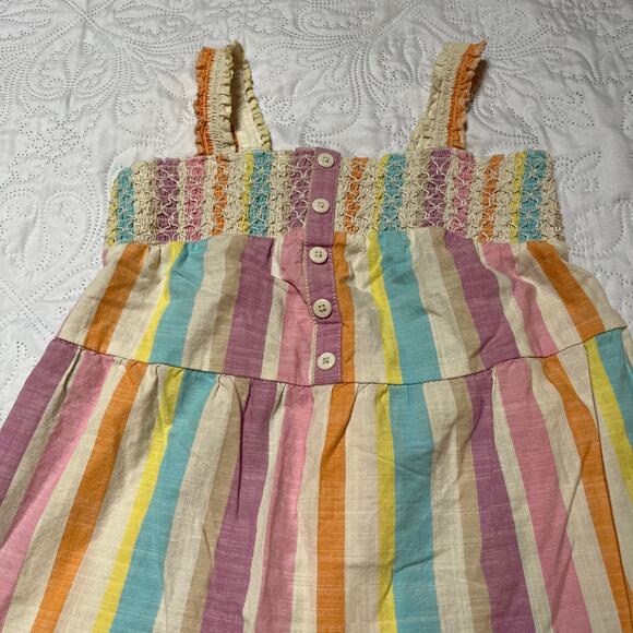 Cat & Jack Woven Pastel Stripe Dress Size 6/7 - Picture 4 of 6